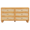 TOV Furniture Grappa Natural Wood & Rattan Wavy Dresser