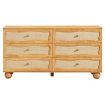 TOV Furniture Grappa Natural Wood & Rattan Wavy Dresser