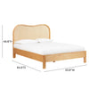 TOV Furniture Grappa Natural Wood & Rattan Bed