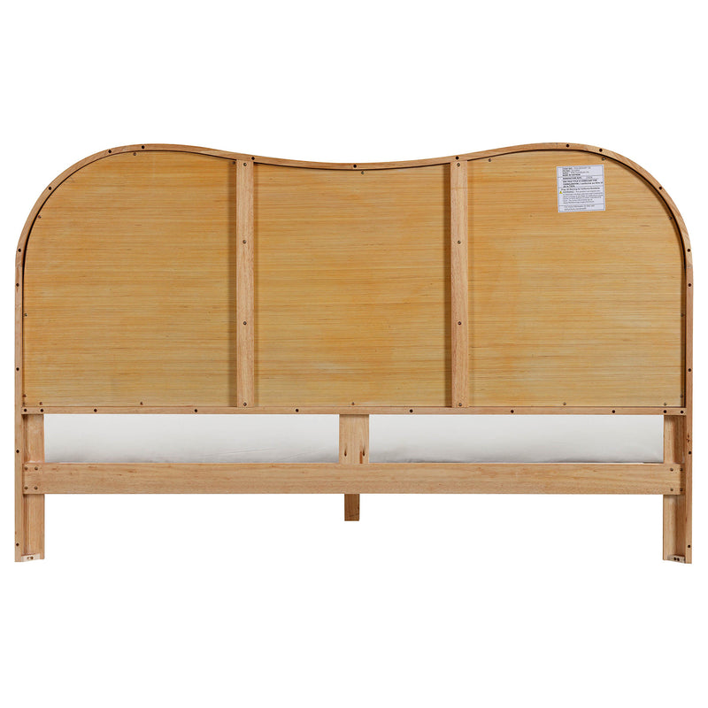 TOV Furniture Grappa Natural Wood & Rattan Bed