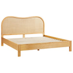 TOV Furniture Grappa Natural Wood & Rattan Bed