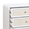 TOV Furniture Patty White Rattan 6 Drawer Dresser