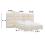 TOV Furniture Eliana Boucle Bed with Wings