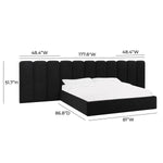 TOV Furniture Palani Velvet Bed with Wings