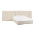 TOV Furniture Palani Boucle Bed with Wings