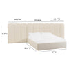 TOV Furniture Palani Boucle Bed with Wings