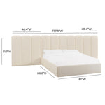 TOV Furniture Palani Boucle Bed with Wings