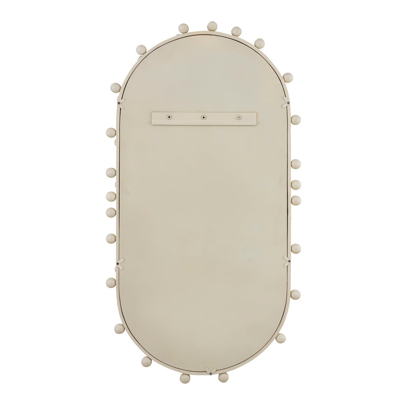 TOV Furniture Bubbles Ivory Oval Wall Mirror