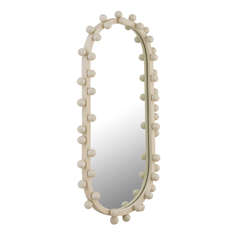 TOV Furniture Bubbles Ivory Oval Wall Mirror