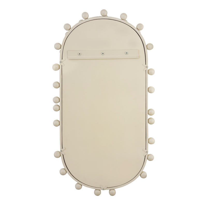 TOV Furniture Bubbles Ivory Oval Wall Mirror