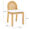 TOV Furniture Amara Rattan Arched Back Dining Chair