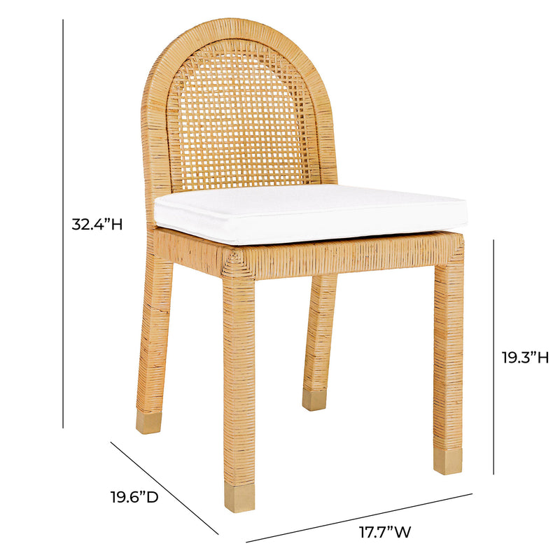 TOV Furniture Amara Rattan Arched Back Dining Chair