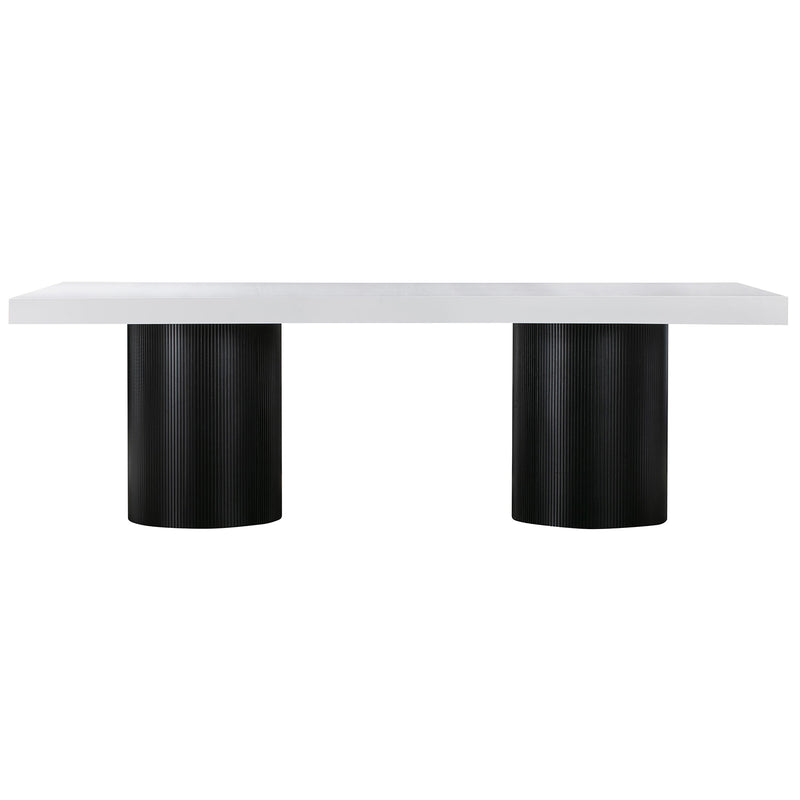 TOV Furniture Nova White Lacquer Dining Table