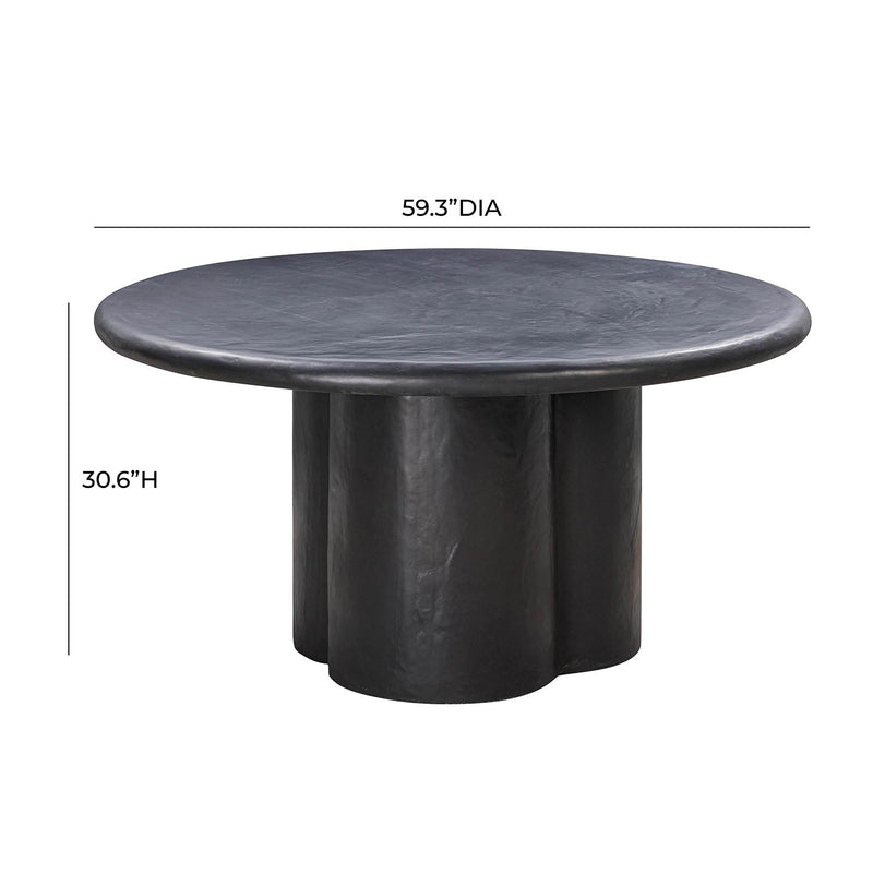 TOV Furniture Elika Faux Plaster Round Dining Table