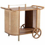 TOV Furniture Yuma Rattan Bar Cart