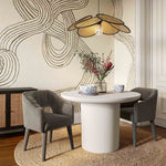 TOV Furniture Zora Cream Velvet Dining Chair