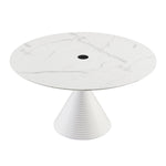 TOV Furniture Piper White Round Dining Table