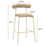 TOV Furniture Liliana Velvet Bar Stool