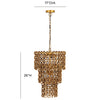 TOV Furniture Nirsa Brass Chain Link 3 Tier Chandelier