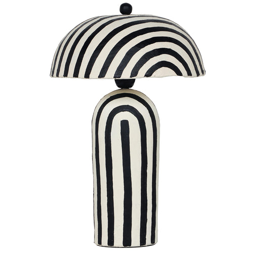 TOV Furniture Maiori Striped Papier Mache Table Lamp