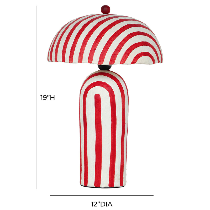 TOV Furniture Maiori Striped Papier Mache Table Lamp