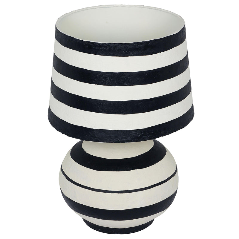 TOV Furniture Positano Striped Papier Mache Table Lamp