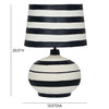 TOV Furniture Positano Striped Papier Mache Table Lamp