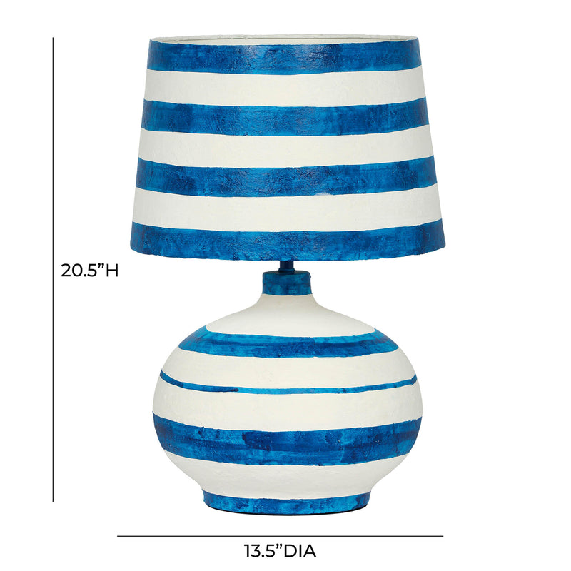 TOV Furniture Positano Striped Papier Mache Table Lamp