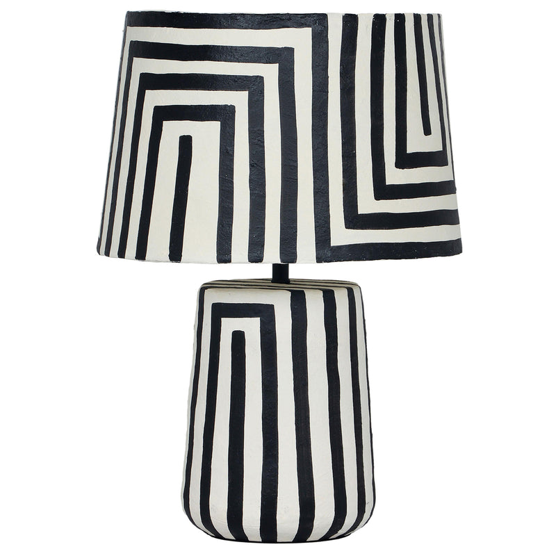 TOV Furniture Minori Striped Papier Mache Table Lamp