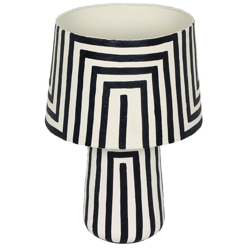 TOV Furniture Minori Striped Papier Mache Table Lamp