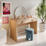 TOV Furniture Moonrise 2 Drawer Vanity Desk with Mirror