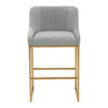 TOV Furniture Lisa Pleated Velvet Counter Stool