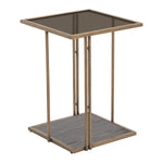 TOV Furniture Emma Ash & Glass Side Table