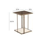 TOV Furniture Emma Ash & Glass Side Table