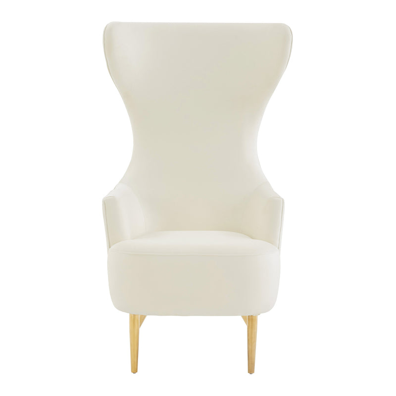 TOV Furniture Julia Velvet Channel Tufted Wingback Chair