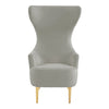 TOV Furniture Julia Velvet Channel Tufted Wingback Chair