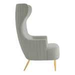 TOV Furniture Julia Velvet Channel Tufted Wingback Chair