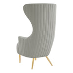 TOV Furniture Julia Velvet Channel Tufted Wingback Chair