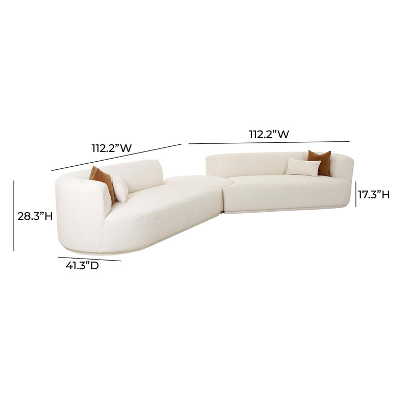 TOV Furniture Fickle 3 Piece Modular Sectional Sofa