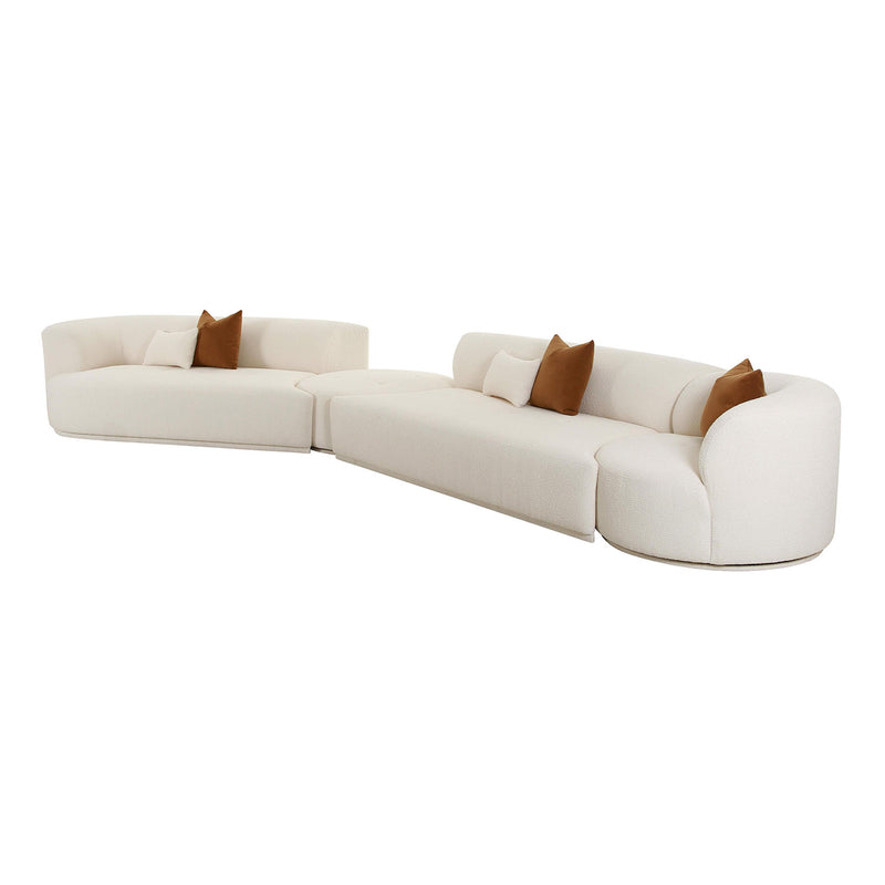 TOV Furniture Fickle 4 Piece Modular LAF Sectional Sofa