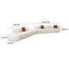 TOV Furniture Fickle 5 Piece Modular Chaise Sectional Sofa