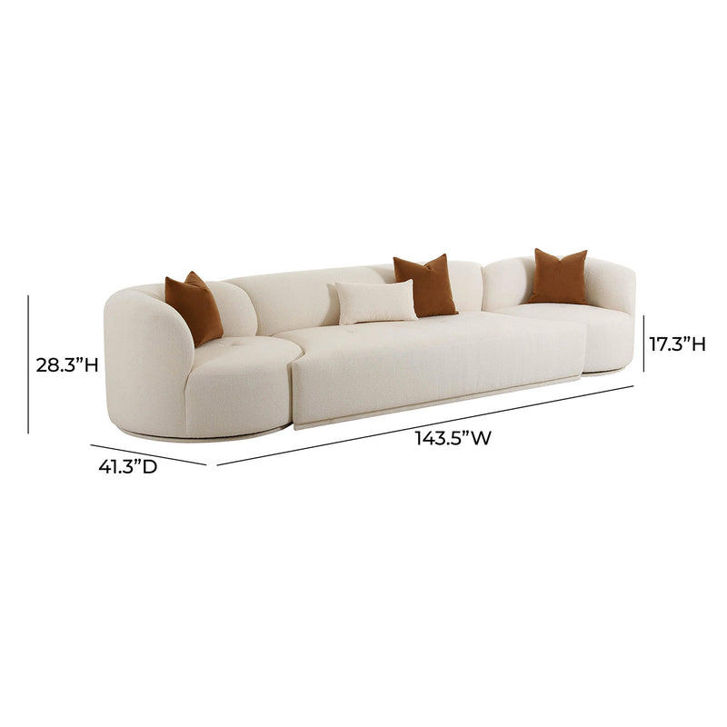 TOV Furniture Fickle 3 Piece Modular Sofa