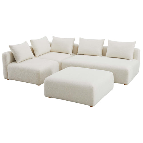 TOV Furniture Hangover Boucle 4 Piece Modular Chaise Sectional