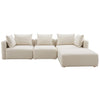 TOV Furniture Hangover Linen 4 Piece Modular Sectional