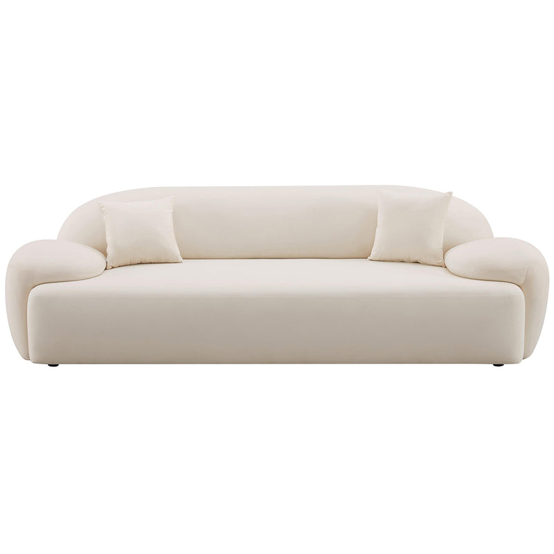 TOV Furniture Allegra Cream Velvet Sofa