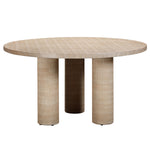 TOV Furniture Patti Textured Faux Travertine Indoor/Outdoor Dining Table