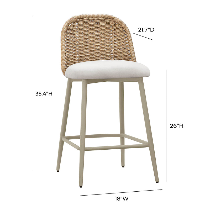 TOV Furniture Alexa Outdoor Counter Stool