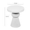 TOV Furniture Lupita White Side Table