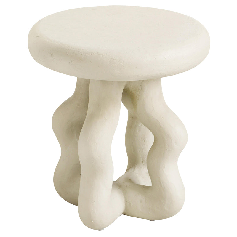 TOV Furniture Maddie Cream Textured Indoor/Outdoor Side Table