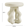 TOV Furniture Maddie Cream Textured Indoor/Outdoor Side Table